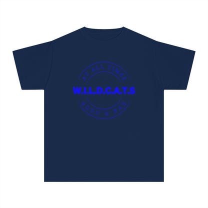 Youth Wildcats Christian Blue Letters & Picture