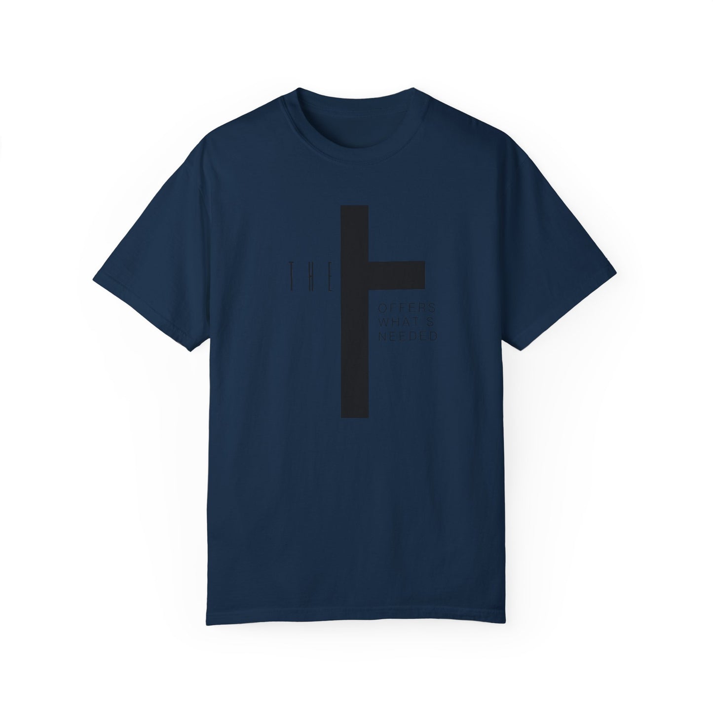 Adult T-Town Christian Black Letters & Cross