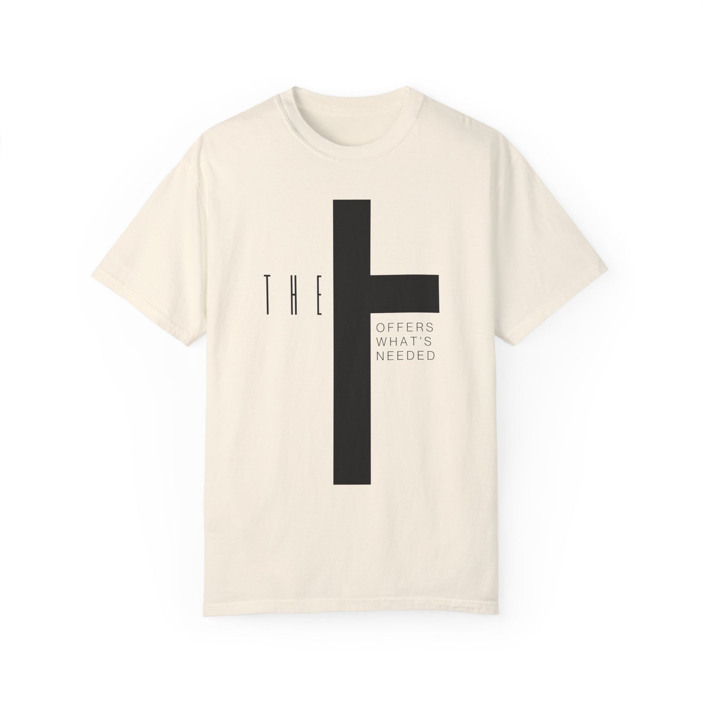 Adult T-Town Christian Black Letters & Cross