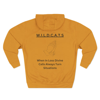 Wildcats Christian Black Letters & Picture Hoodie