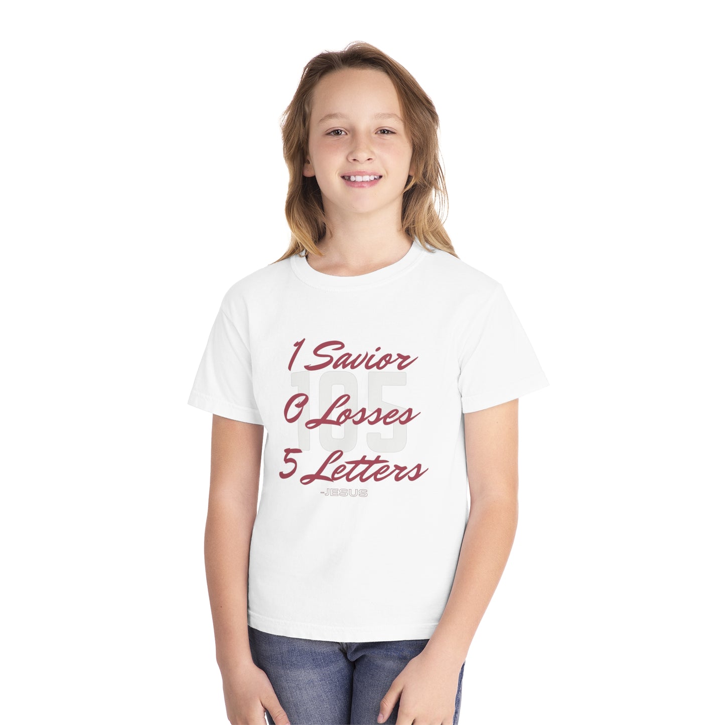 Youth Adult 105 Christian Marron and White Letters