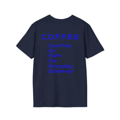 Adult Coffee Christian Blue Words Only