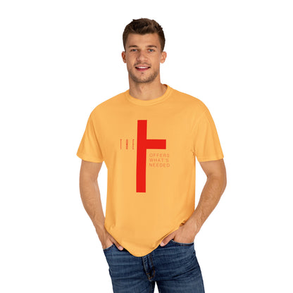 Adult T-Town Christian Red Letters & Cross