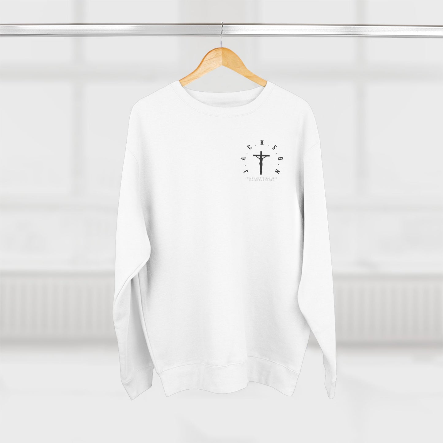 Jackson Black Cross & Letters Crewneck