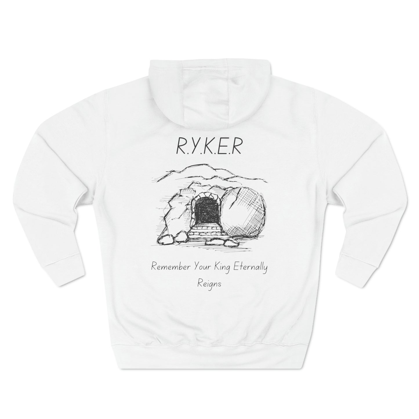 RYKER Christian Black Letters Hoodie