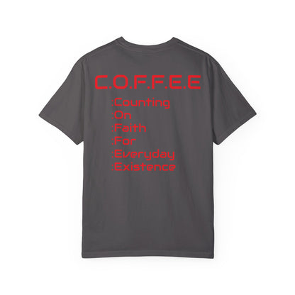 Adult Coffee Christian Red Words Only