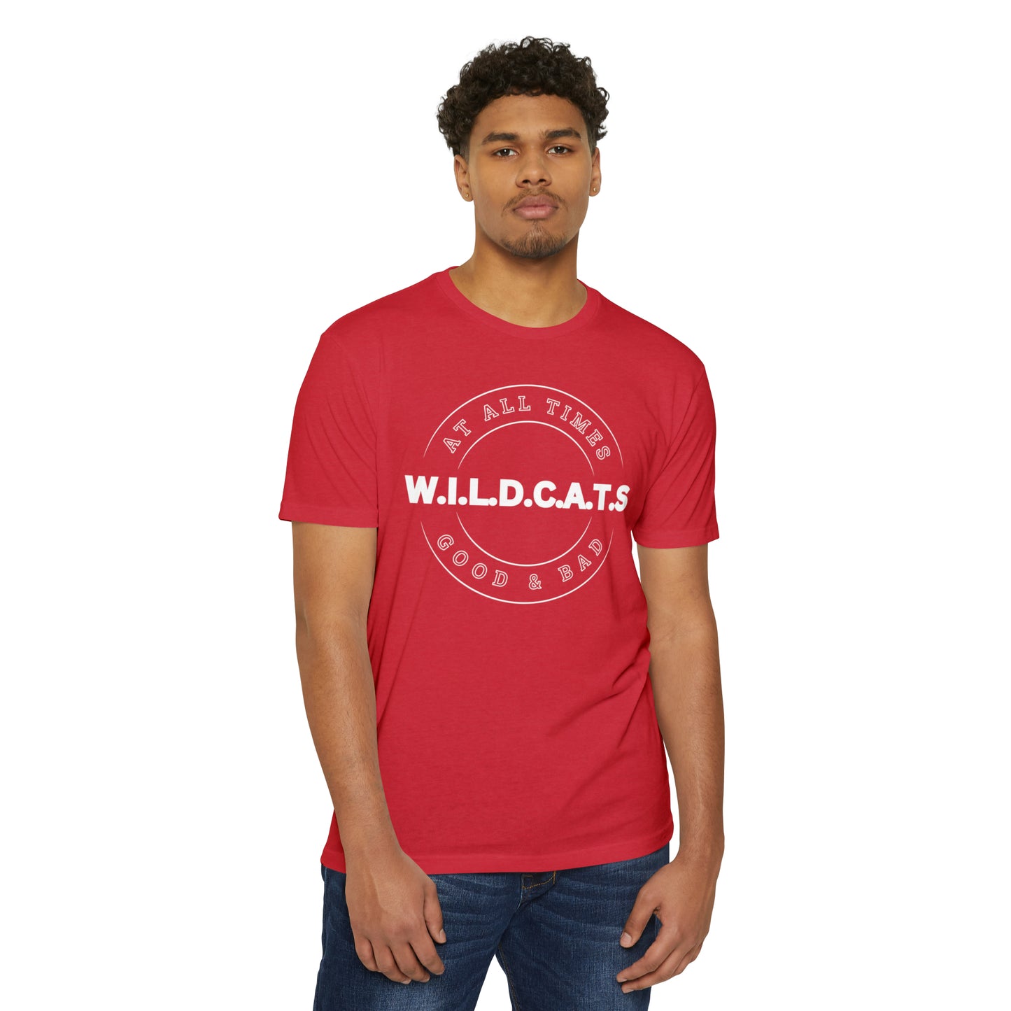 Wildcats Christian White Letters & Picture