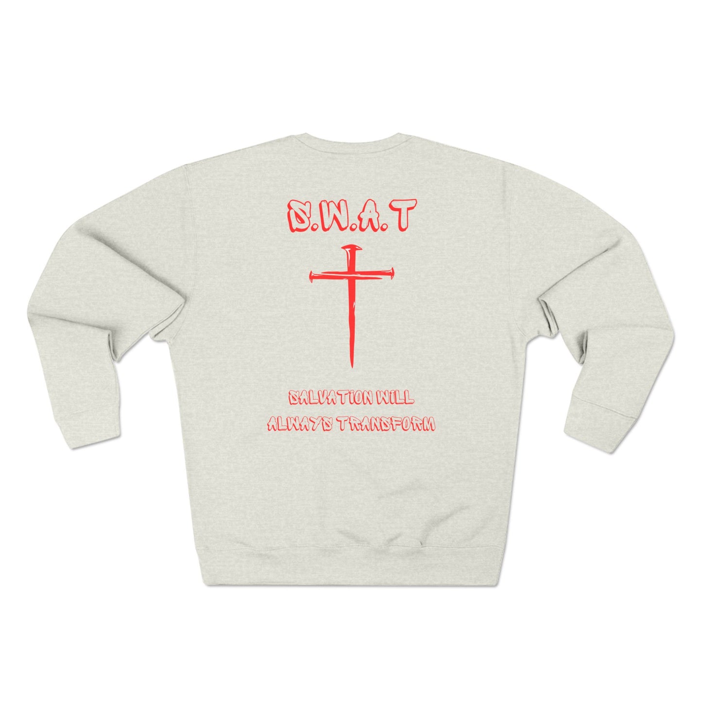 Swat Christian Red Words Crewneck