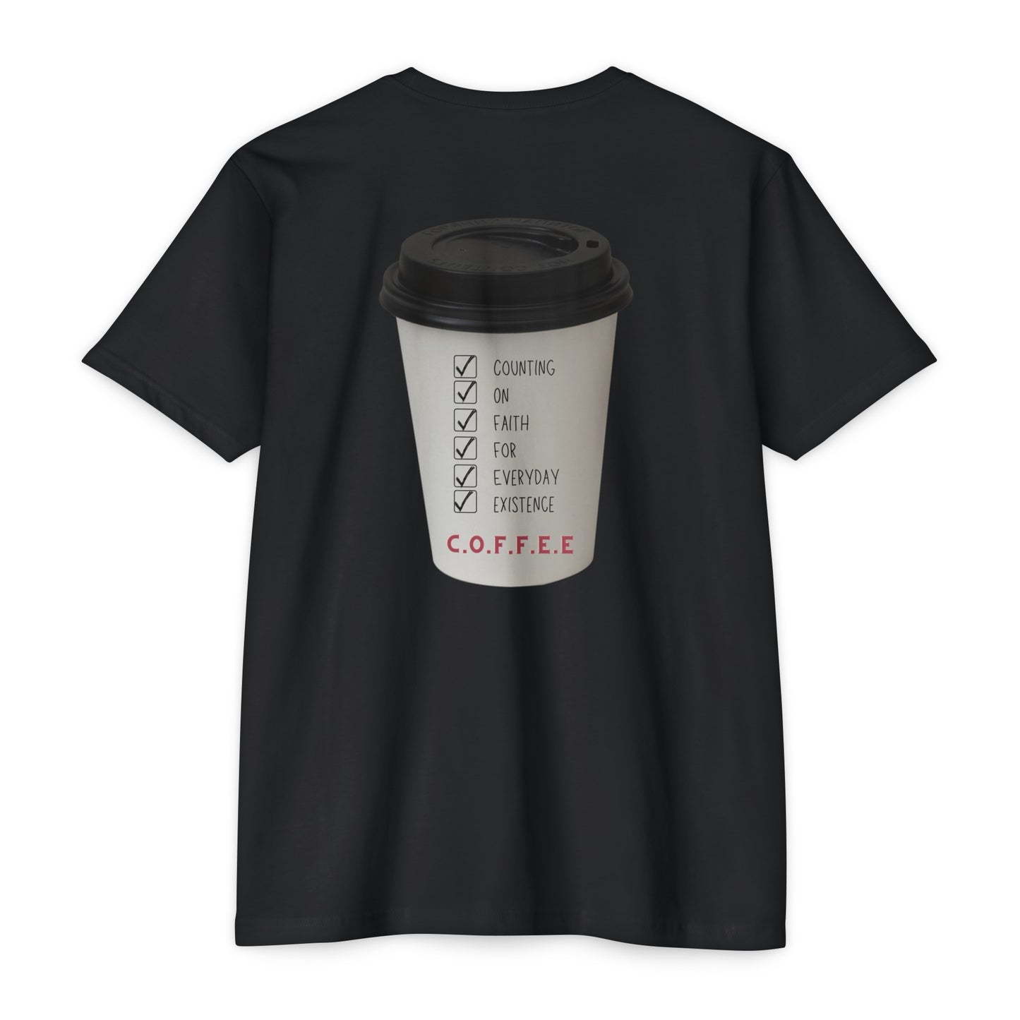 Adult Coffee Christian White Words & Image Blended