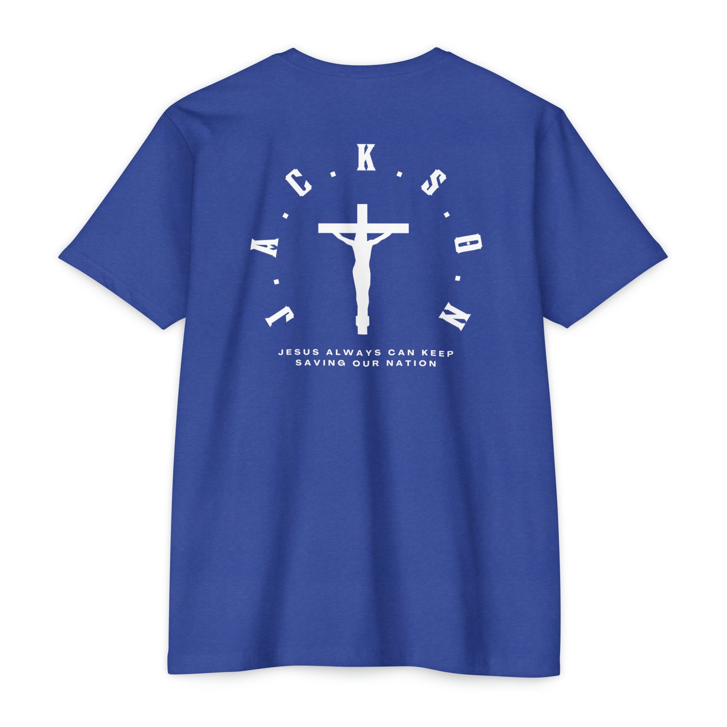 Jackson White Cross & Letters Blended