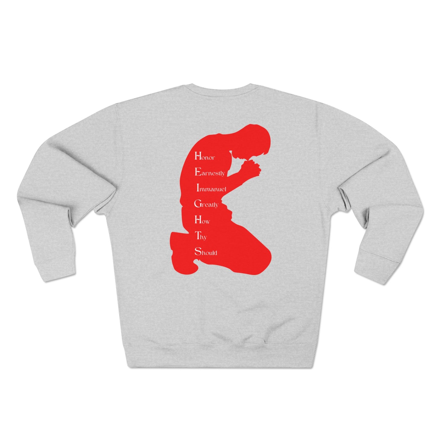 Heights Christian Red Letters & Image Crewneck