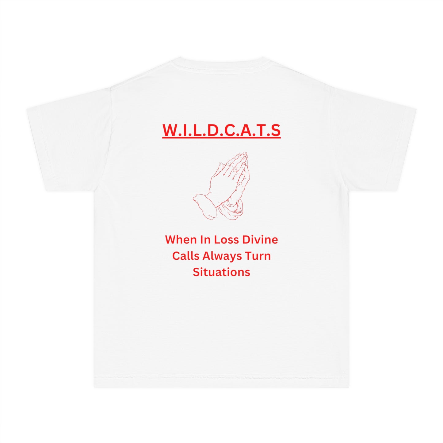 Youth Wildcats Christian Red Letters & Picture