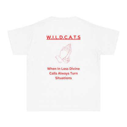 Youth Wildcats Christian Red Letters & Picture