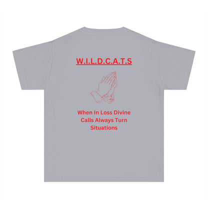 Youth Wildcats Christian Red Letters & Picture