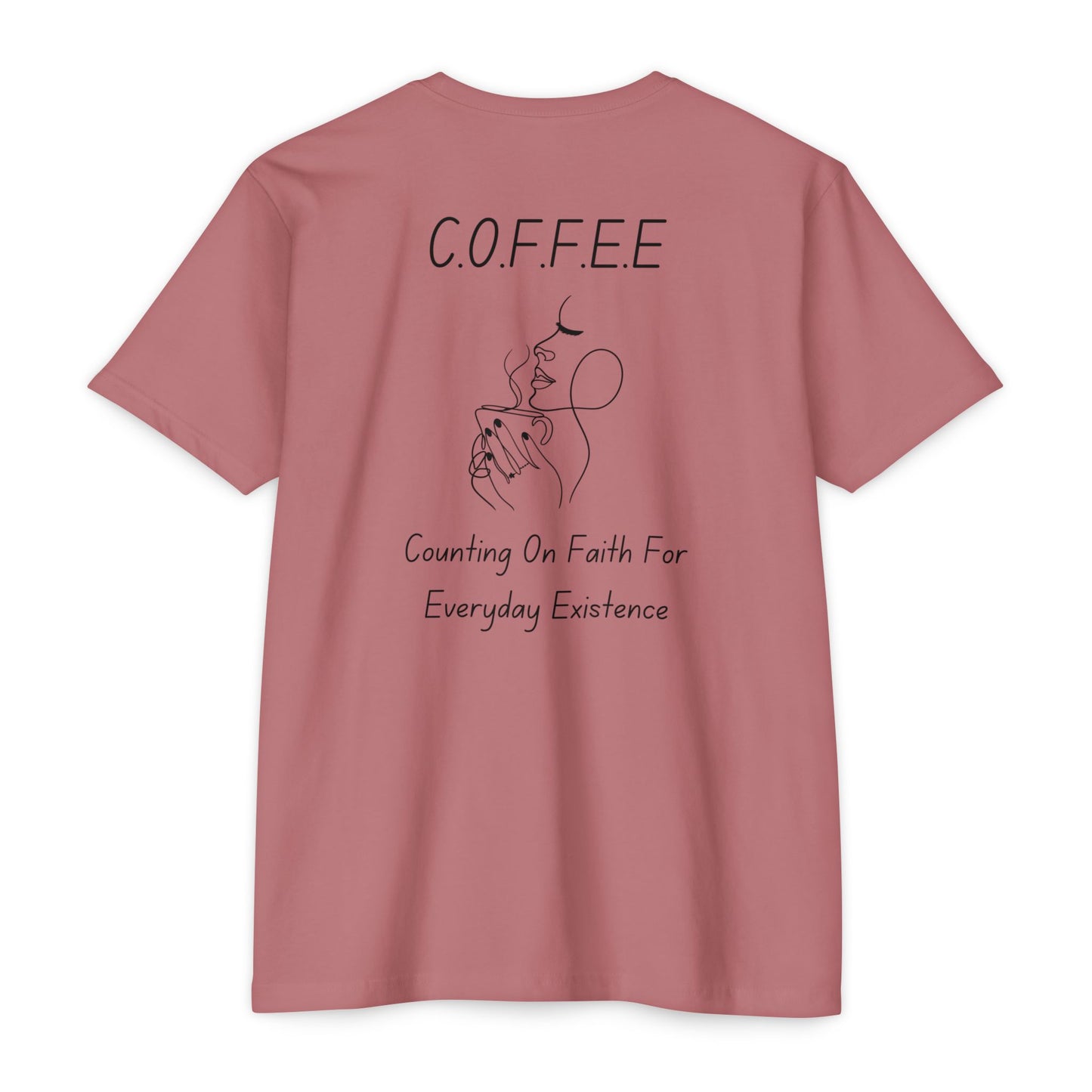 Specialty Adult Coffee Christian Blue Words & Woman Image