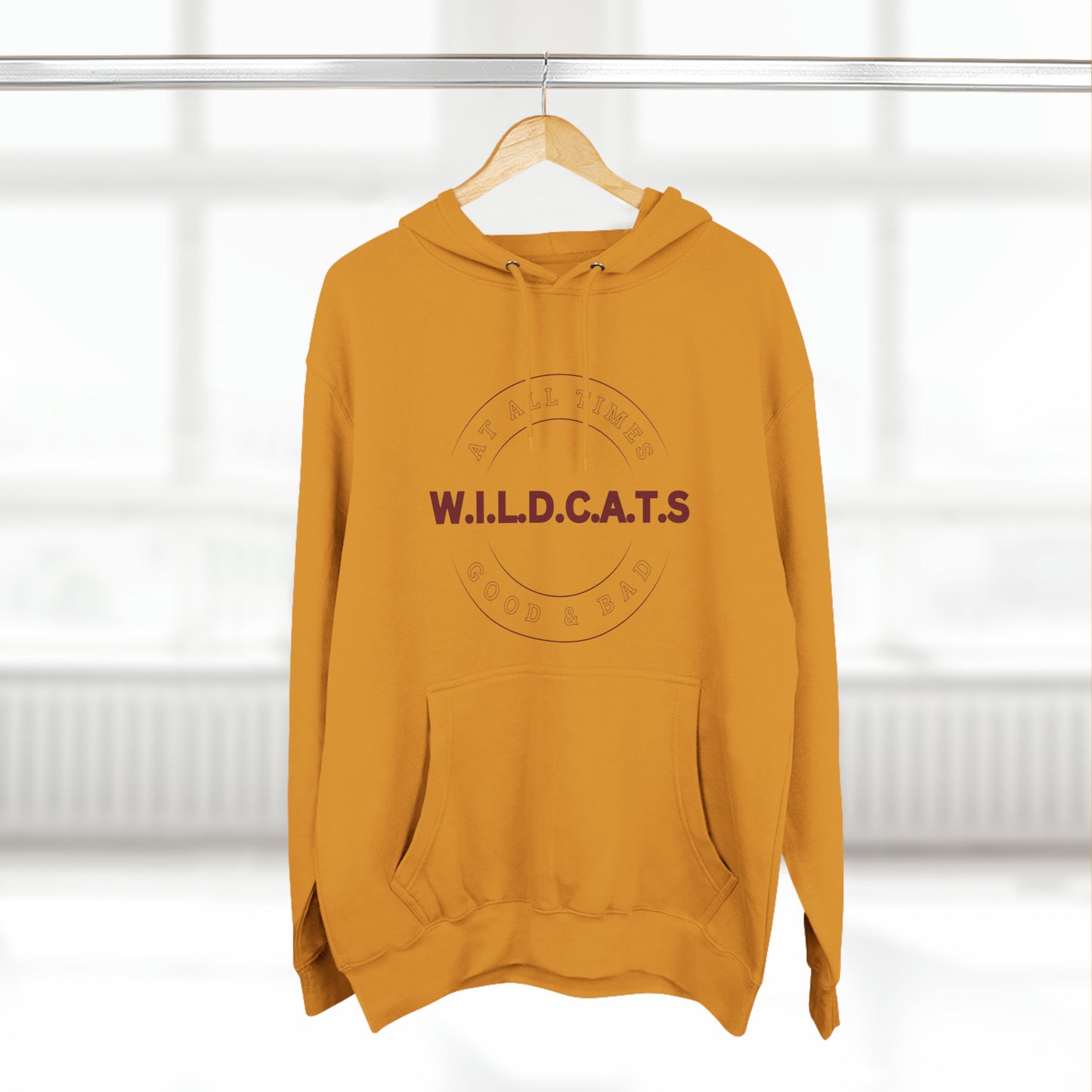 Wildcats Christian Marron Letters & Picture Hoodie