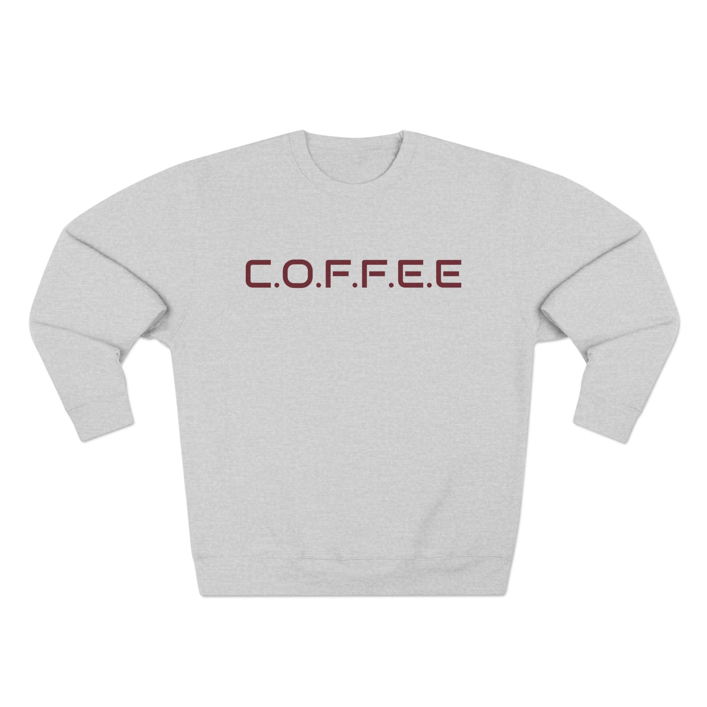 Adult Coffee Christian Marron Words Only Crewneck