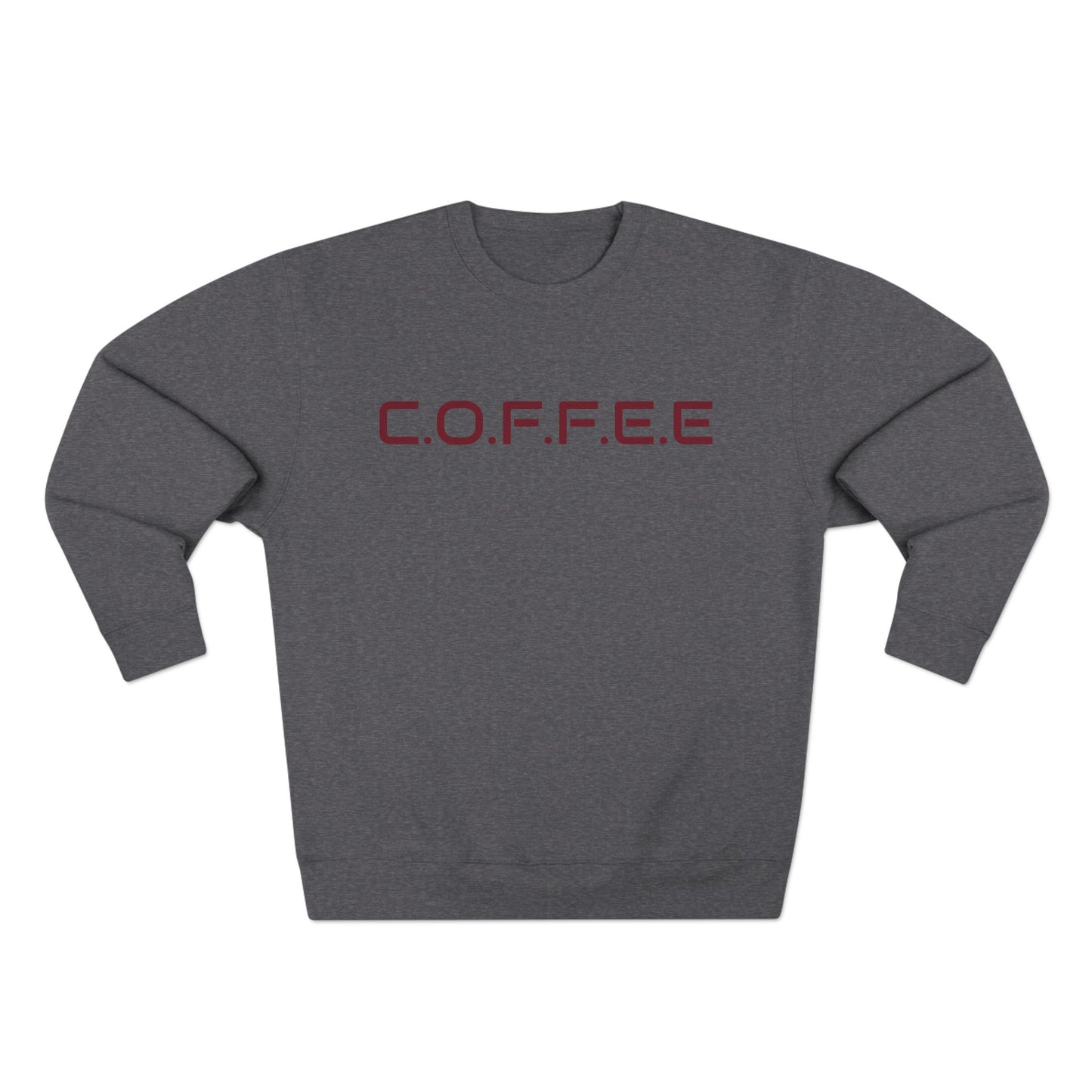 Adult Coffee Christian Marron Words Only Crewneck