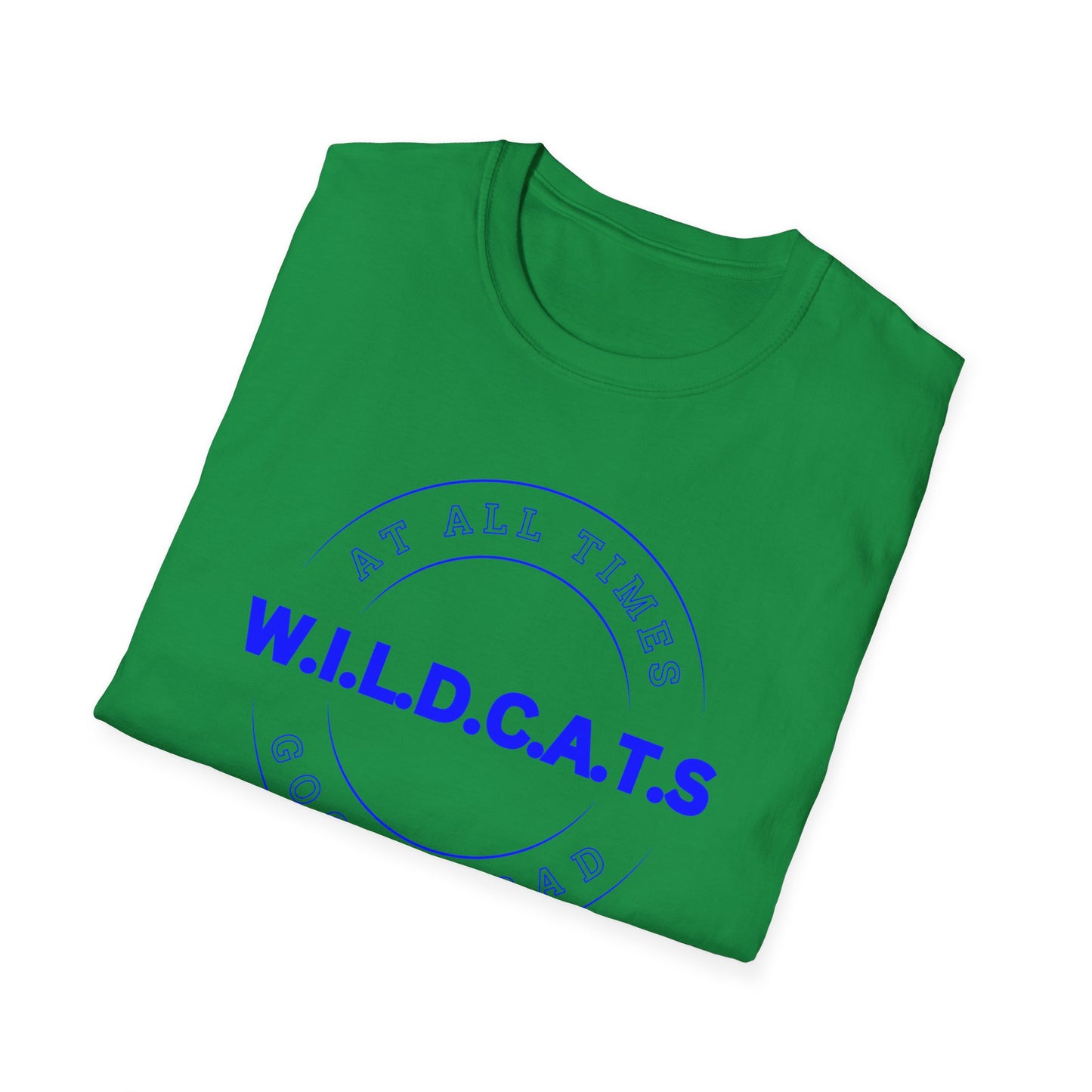 Wildcats Christian Blue Letters & Picture