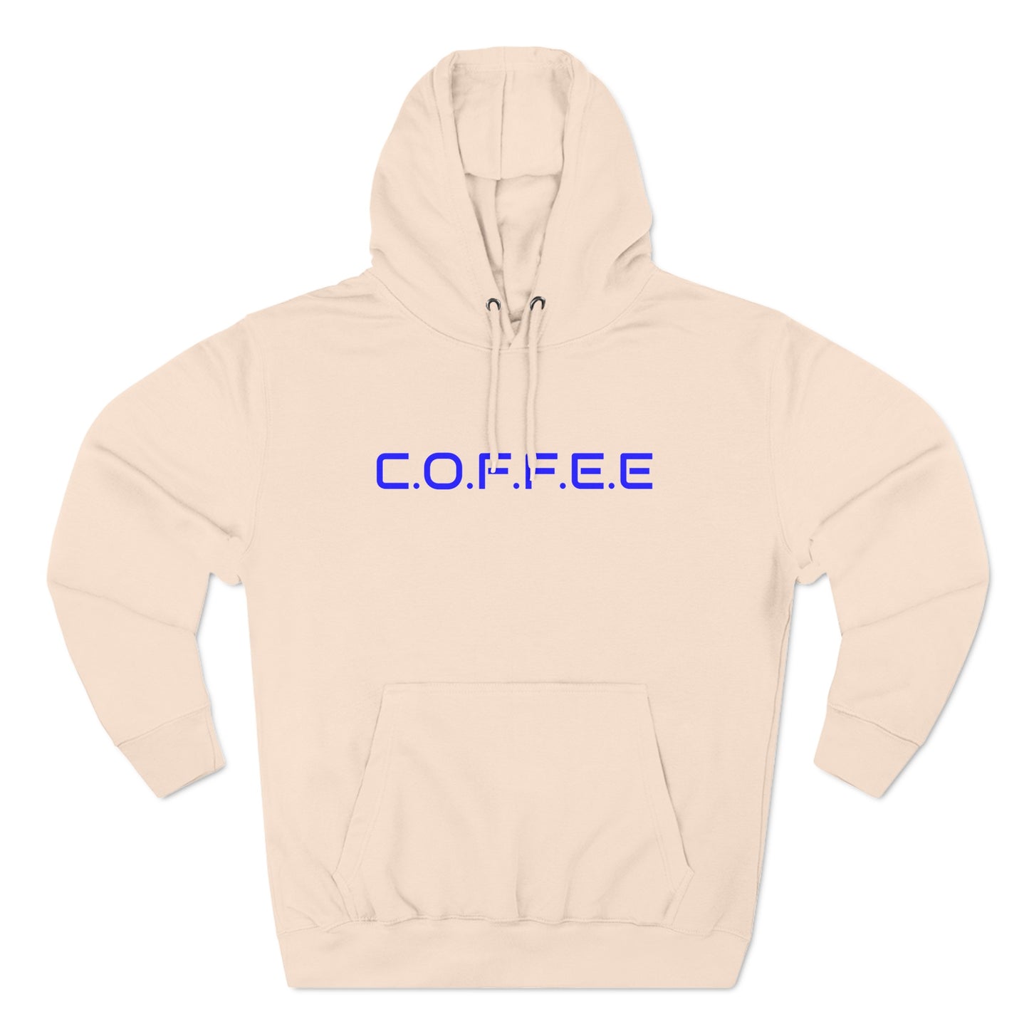 Adult Coffee Christian Blue Words Only Hoodie