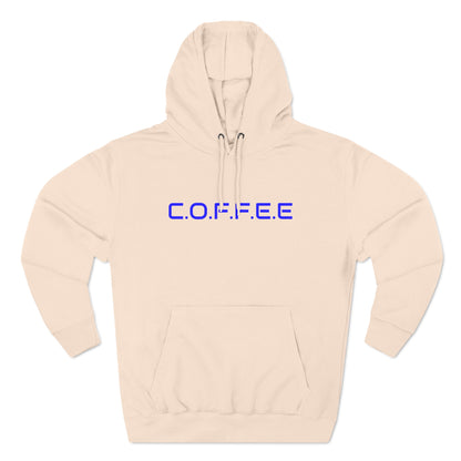 Adult Coffee Christian Blue Words Only Hoodie