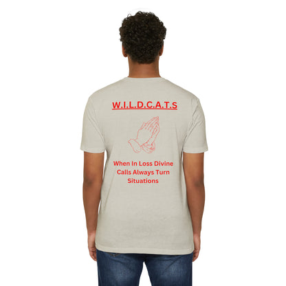 Wildcats Christian Red Letters & Picture