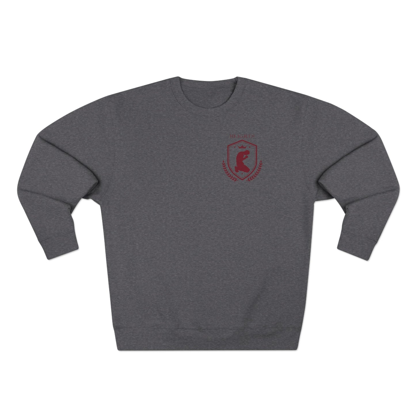 Heights Christian Marron Letters & Image Crewneck