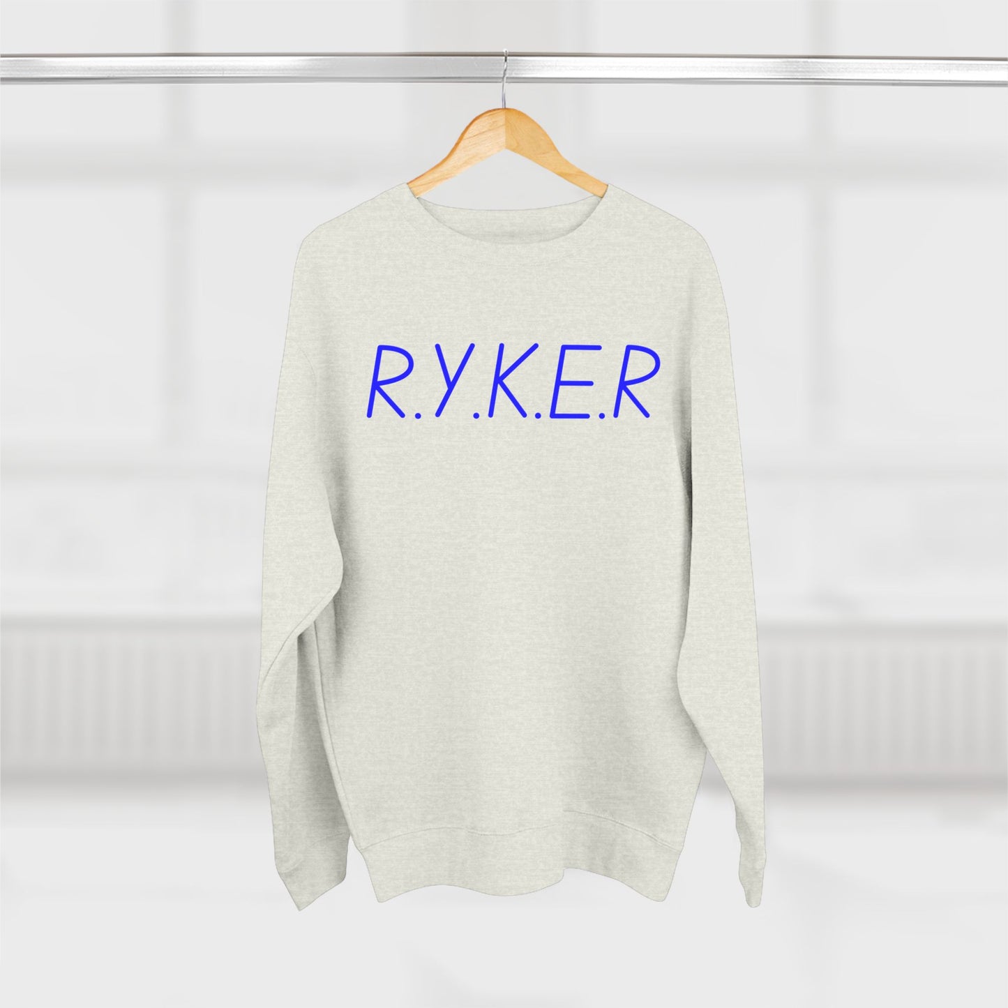 RYKER Christian Blue Letters Crewneck