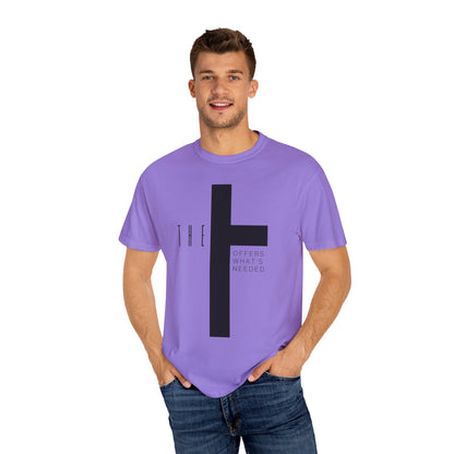 Adult T-Town Christian Black Letters & Cross