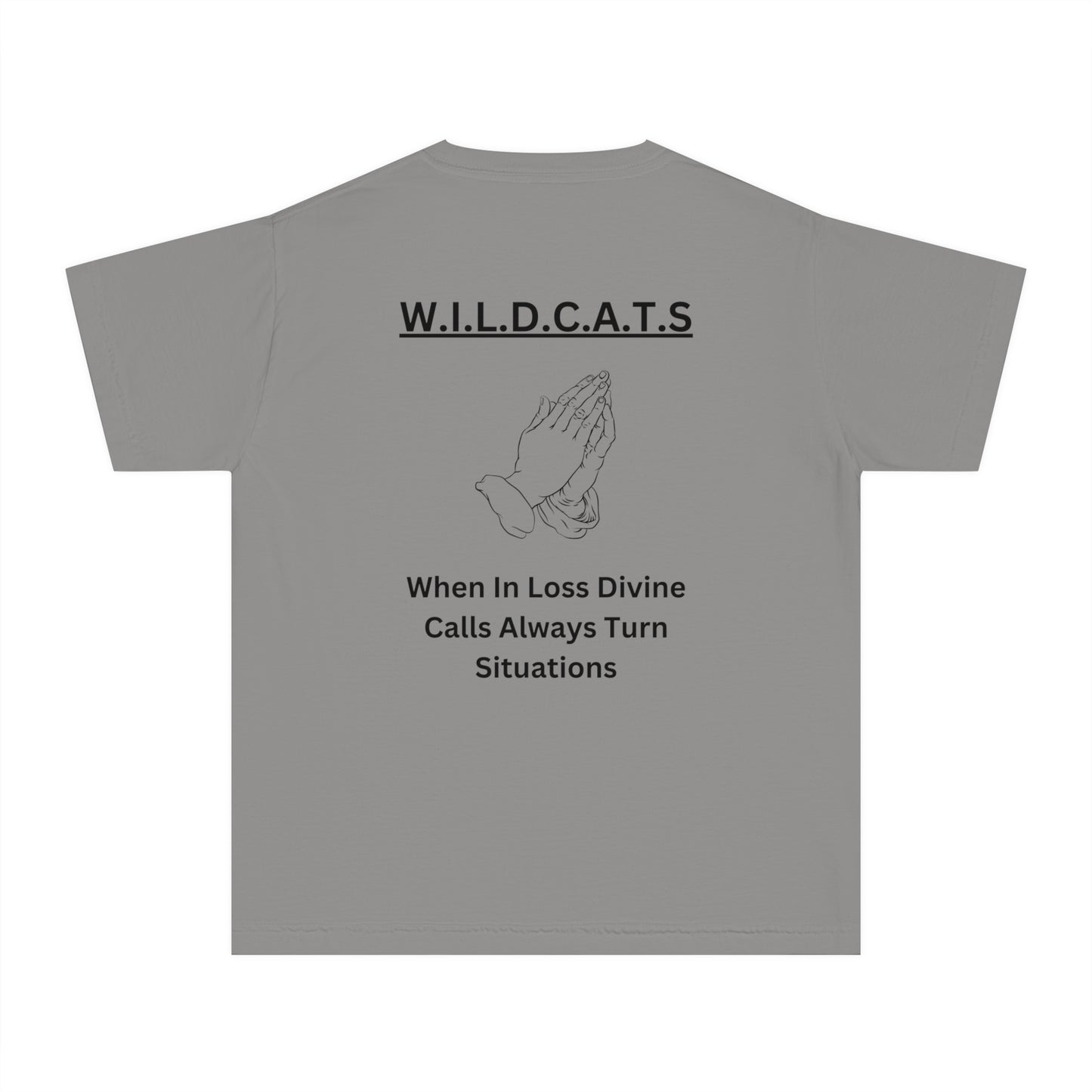 Youth Wildcats Christian Black Letters & Picture