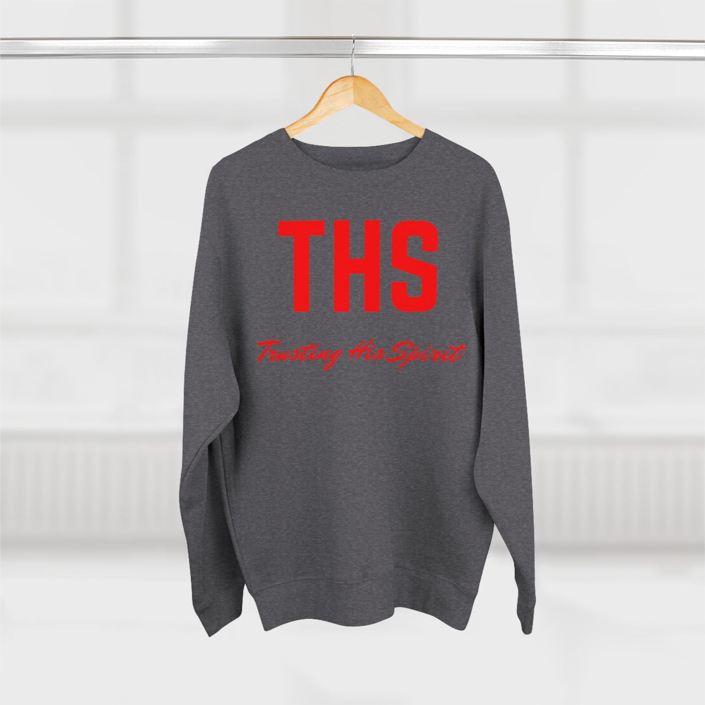 Adult THS Christian Red Letters Crewneck