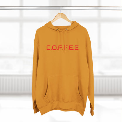 Adult Coffee Christian Red Words Only Hoodie