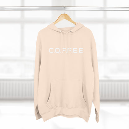 Adult Coffee Christian White Letters & Image Hoodie