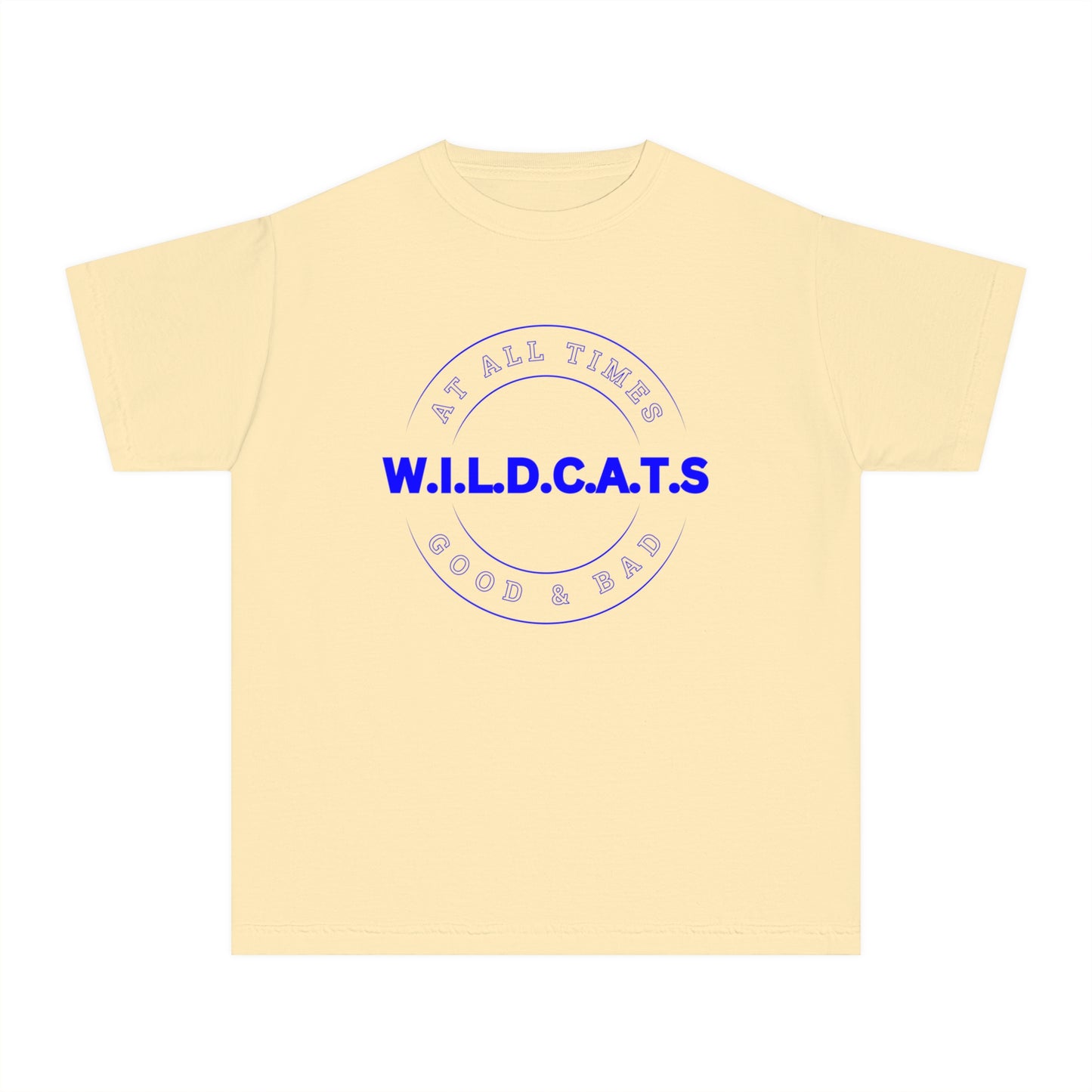 Youth Wildcats Christian Blue Letters & Picture