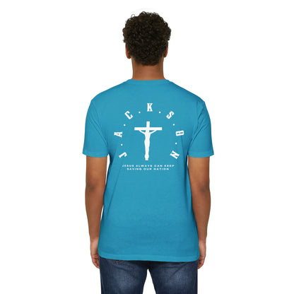 Jackson White Cross & Letters Blended