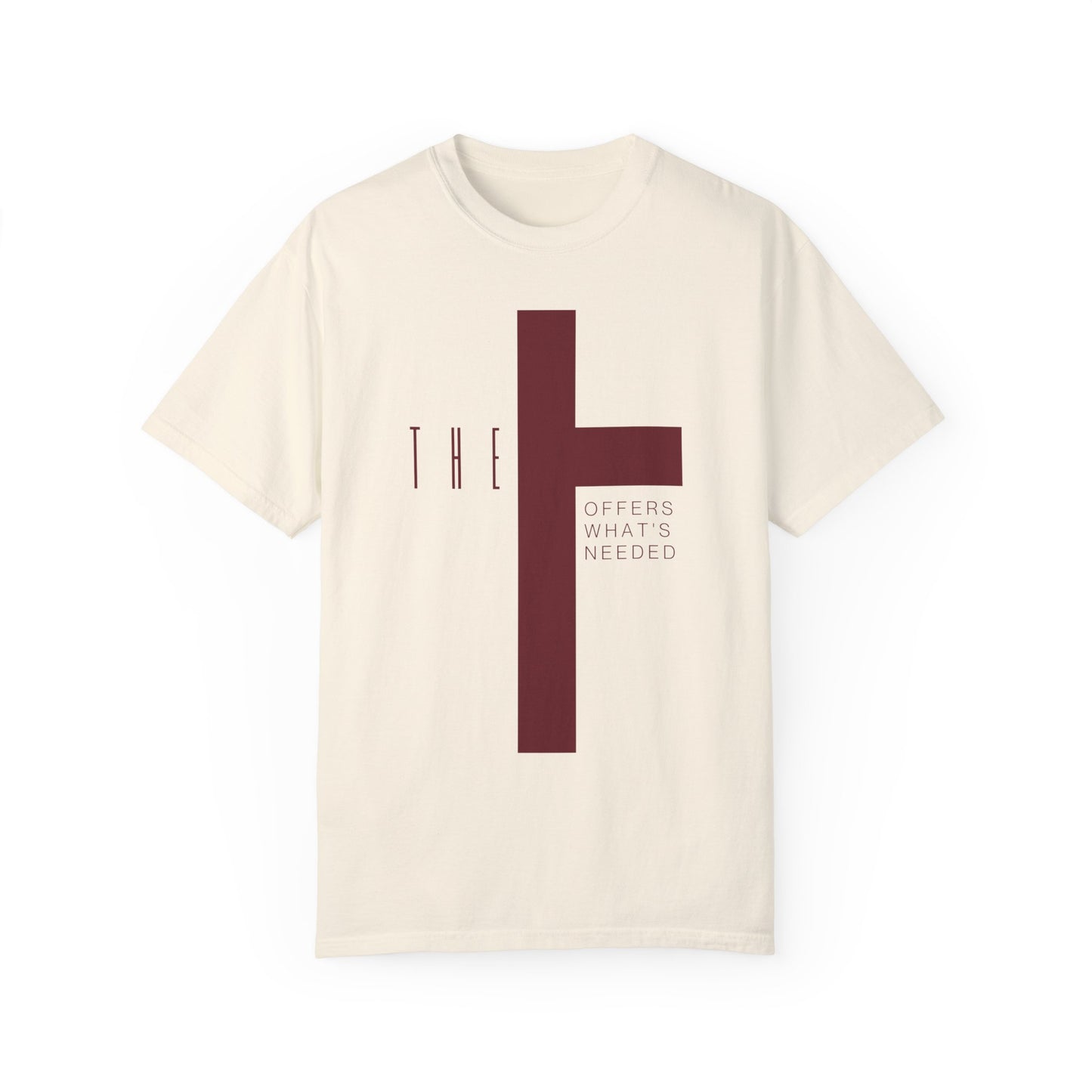 Adult T-Town Christian Marron Letters & Cross