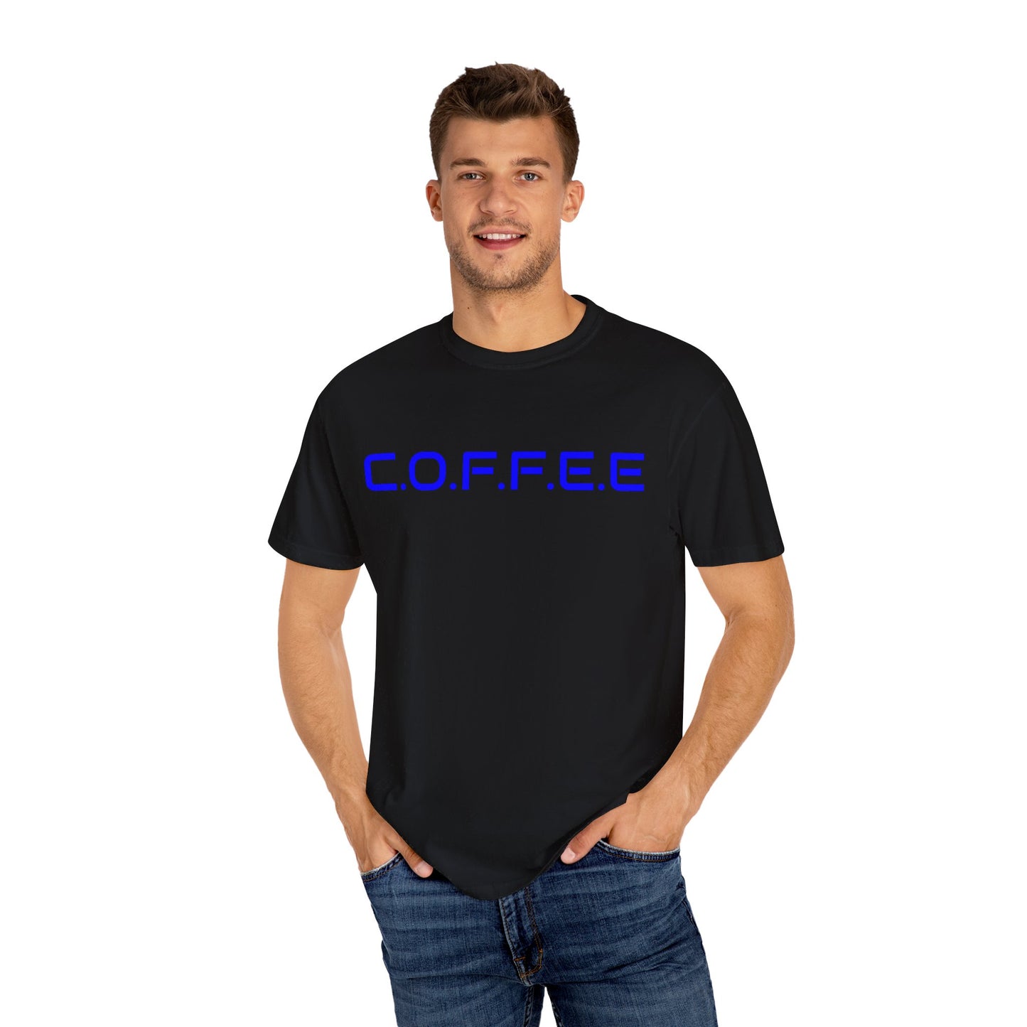 Adult Coffee Christian Blue Words Only