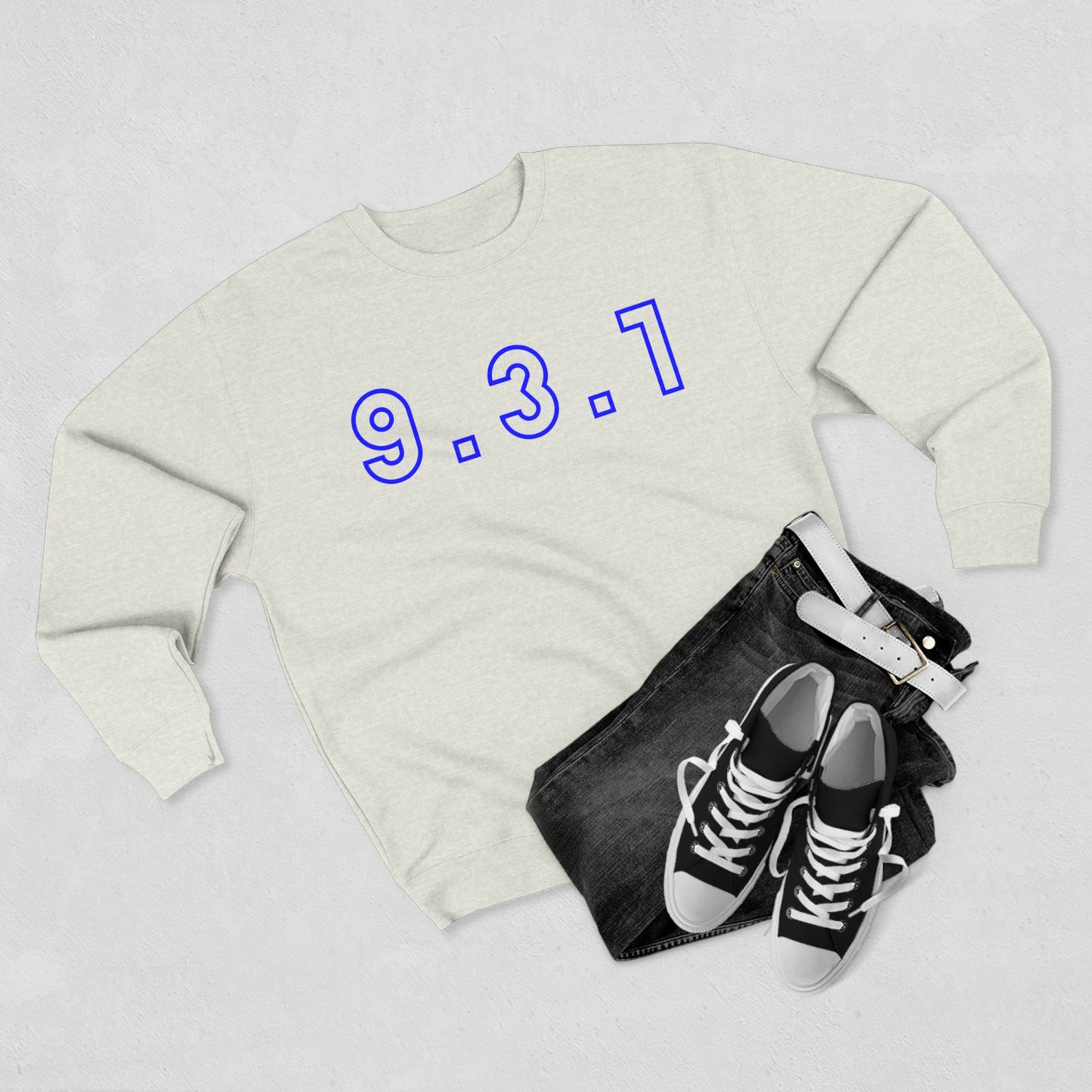 931 Crewneck Blue Words