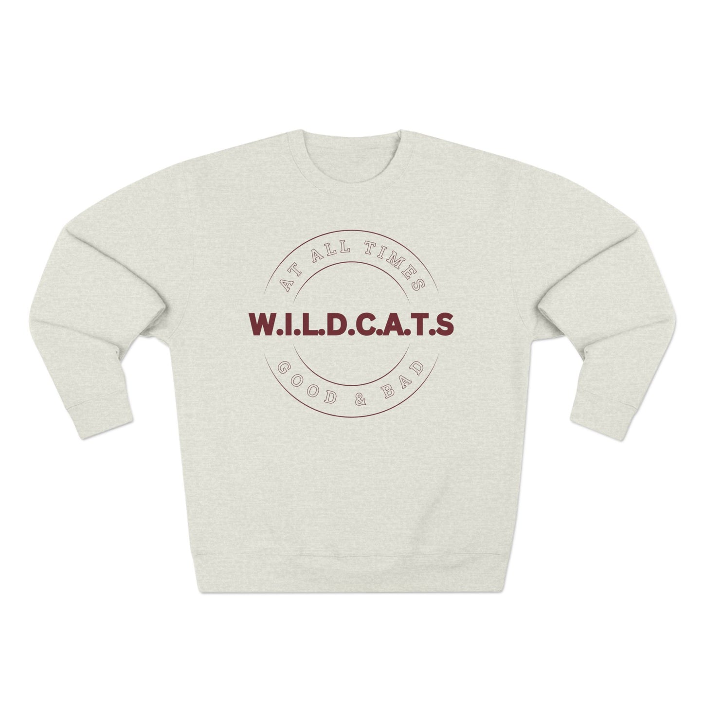 Wildcats Christian Marron Letters & Picture Crewneck