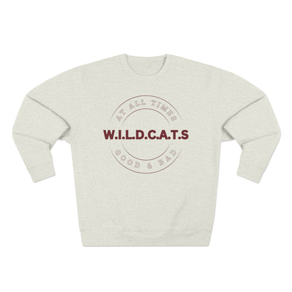 Wildcats Christian Marron Letters & Picture Crewneck