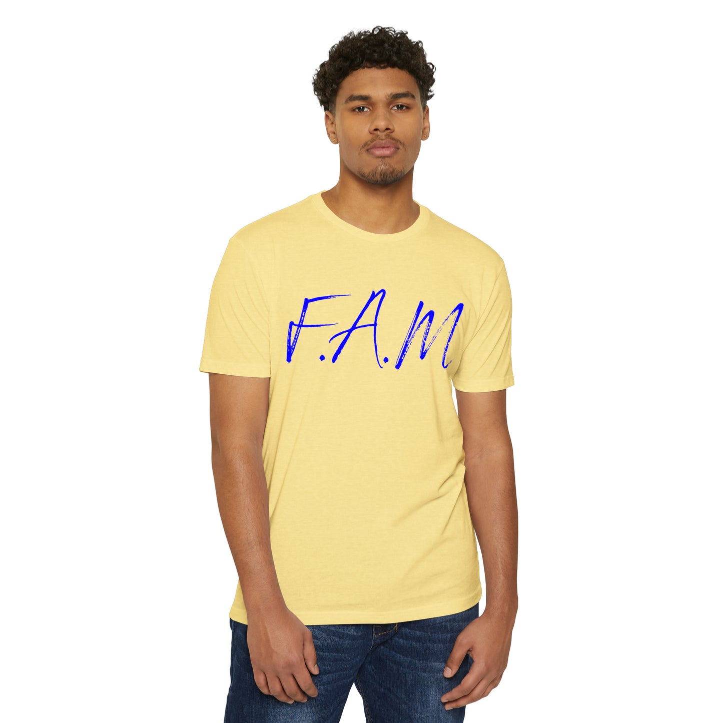 Fam Christian Blue Letters & Image Blended