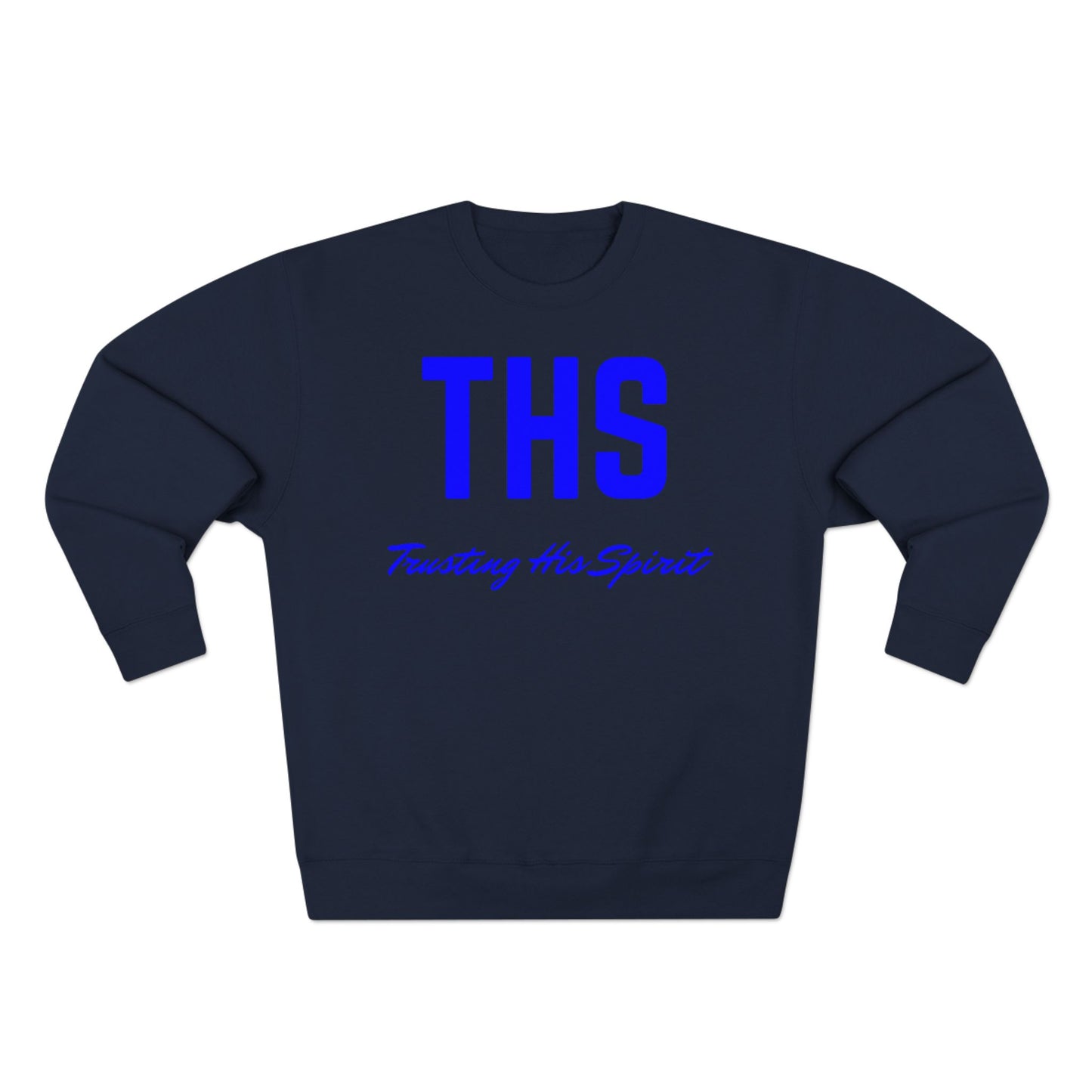 Adult THS Christian Blue Letters Crewneck