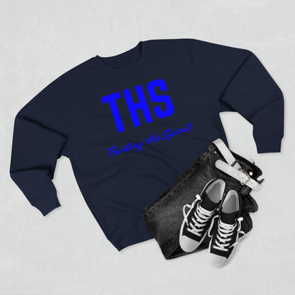 Adult THS Christian Blue Letters Crewneck