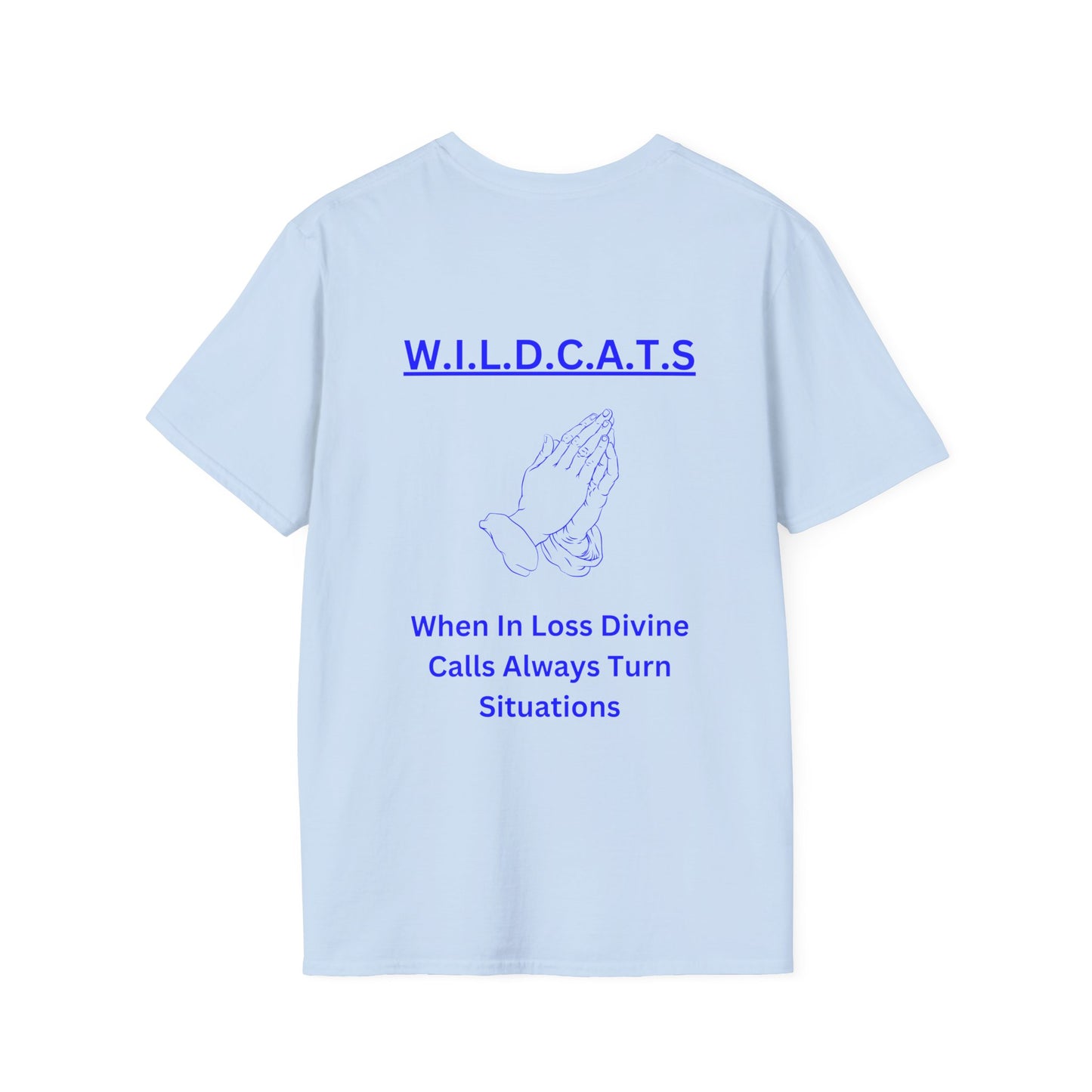 Wildcats Christian Blue Letters & Picture