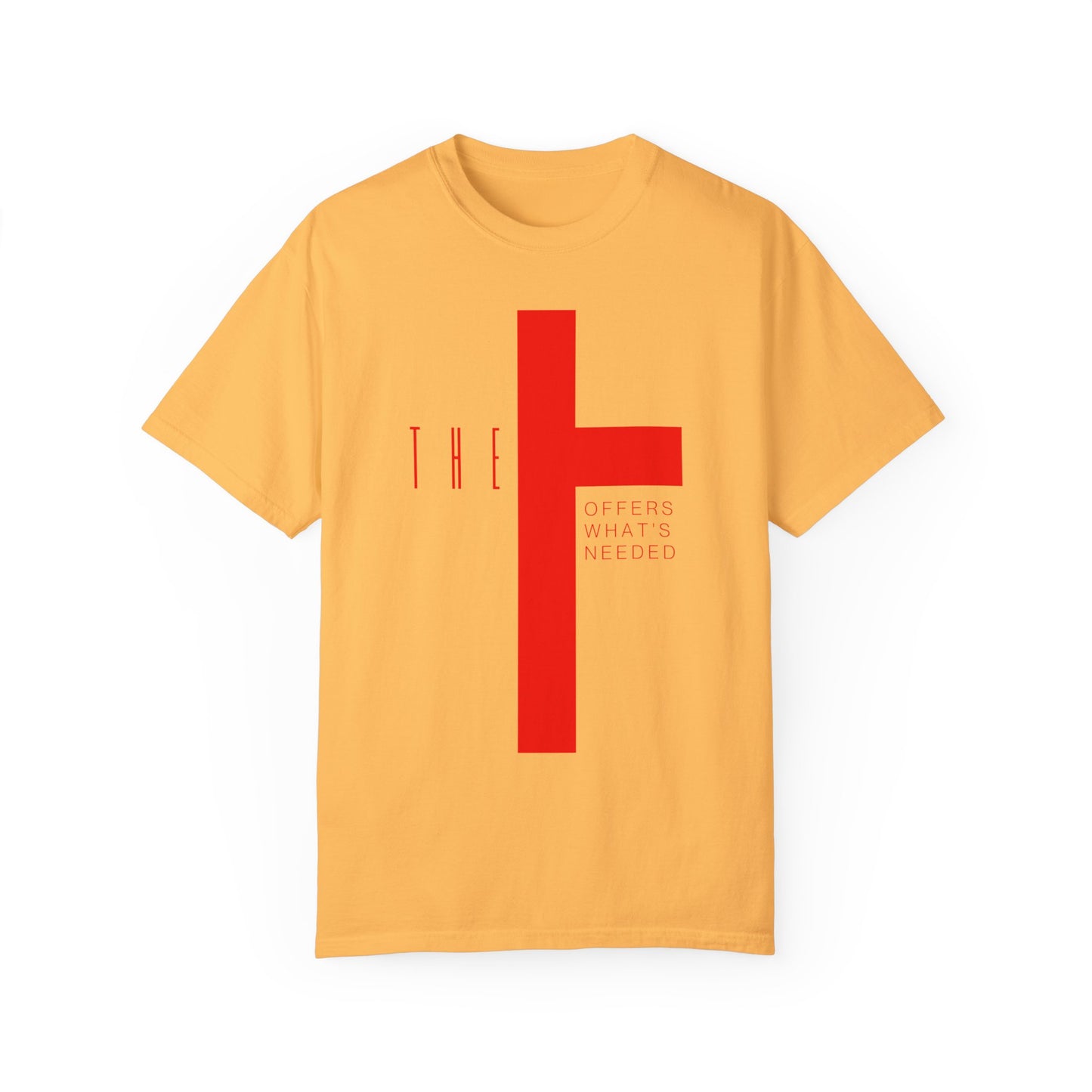 Adult T-Town Christian Red Letters & Cross