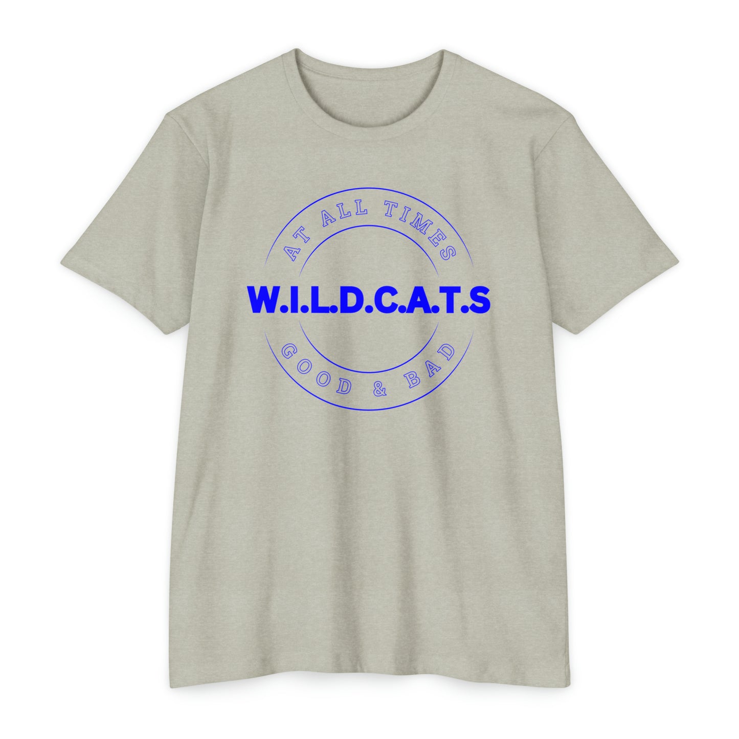 Wildcats Christian Blue Letters & Picture