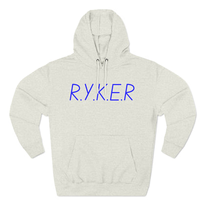 RYKER Christian Blue Letters Blended Hoodie