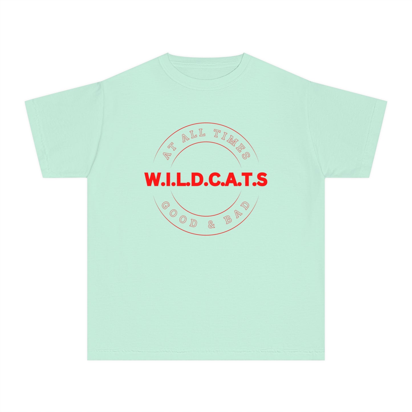 Youth Wildcats Christian Red Letters & Picture