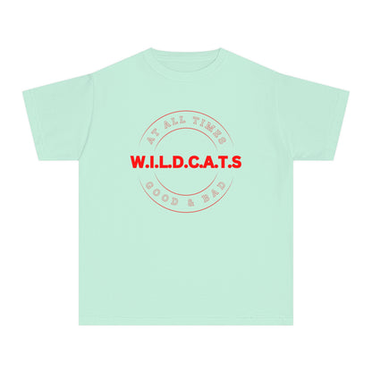 Youth Wildcats Christian Red Letters & Picture