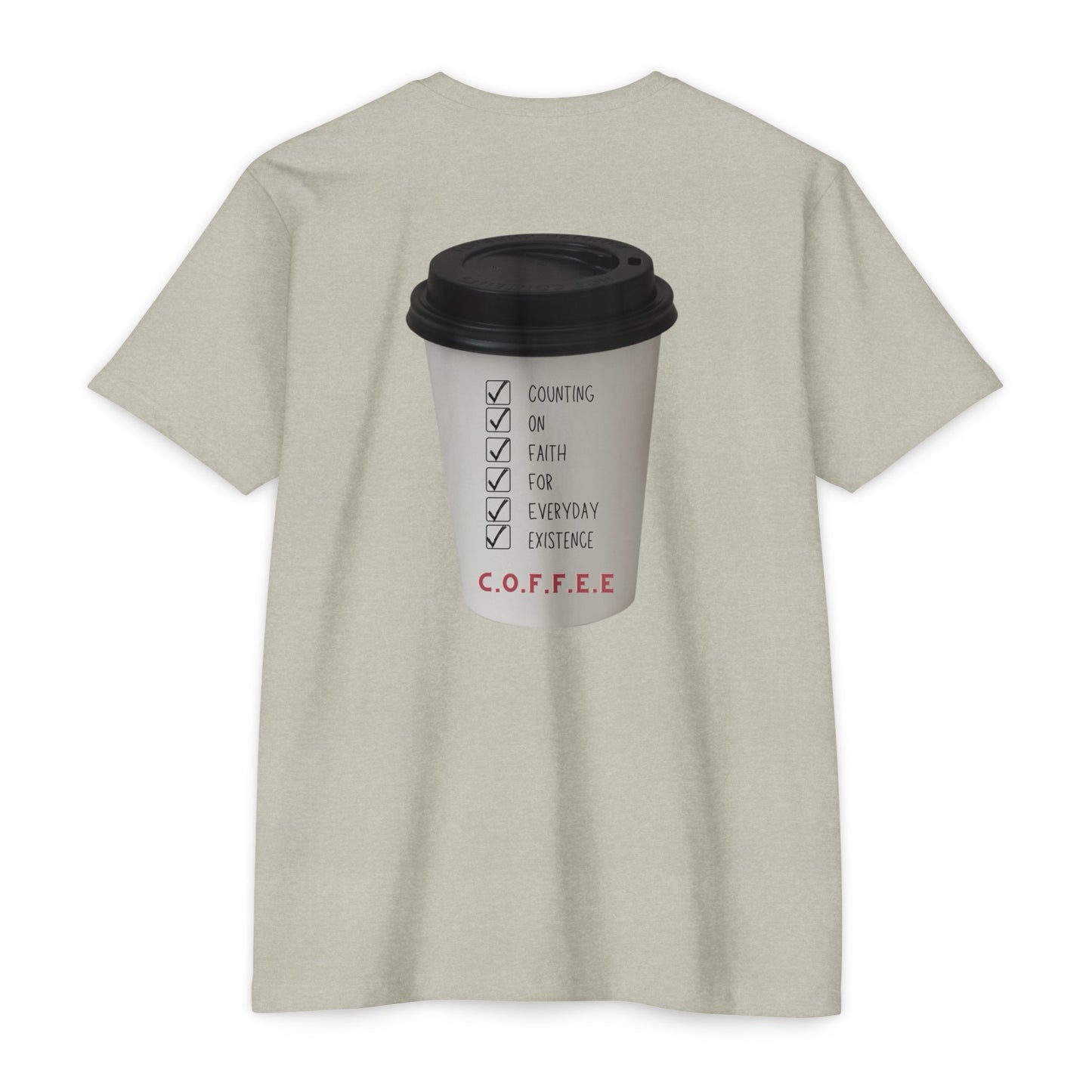 Adult Coffee Christian White Words & Image Blended